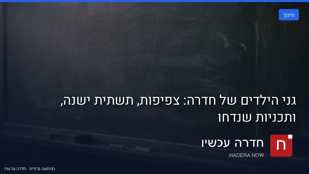 איור: בינה מלאכותית — גני הילדים של חדרה: צפיפות, תשתית ישנה, ותכניות שנדחו