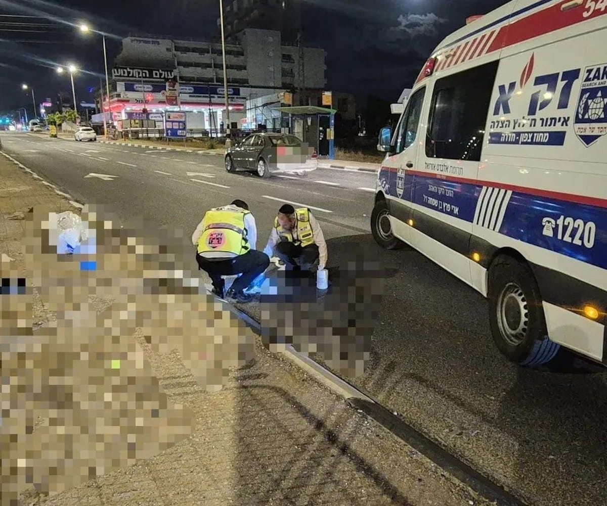 הקטל בדרכים: הולך רגל נהרג מפגיעת רכב בצומת הרב עובדיה יוסף בחדרה