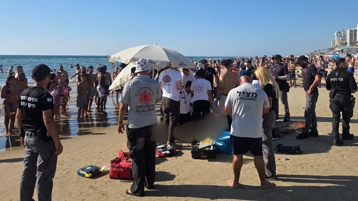 גבר כבן 45 טבע למוות בחוף הדייגים בחדרה