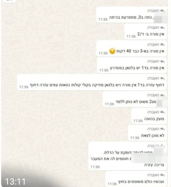 עדויות על אלימות ואובדן שליטה בבית ספר צליל בחדרה