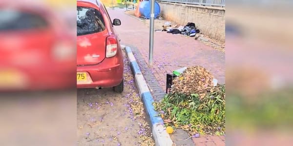 עמדת גזם סמוך לכיכר רוטרי עוררה ביקורת בקרב תושבי חדרה