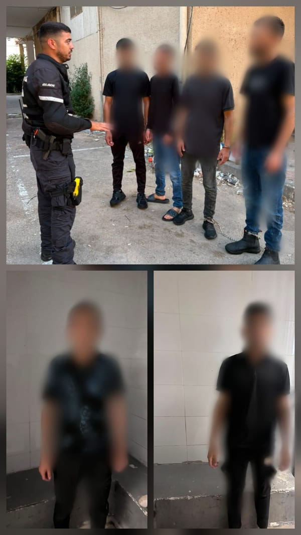 שישה שוהים בלתי חוקיים נעצרו בחדרה בפעילות אכיפה