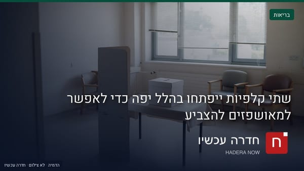 איור: בינה מלאכותית — שתי קלפיות ייפתחו בהלל יפה כדי לאפשר למאושפזים להצביע